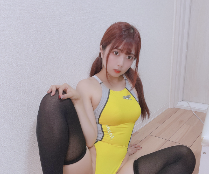 Tomiko(とみこ) -NO.006 [Fantia] 黄色い競泳水着?とニーソ [58P-173MB] - ACG魔物社-ACG魔物社